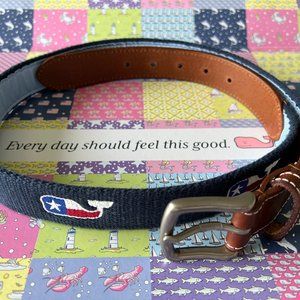 Vineyard Vines Texas Whale Belt Mens